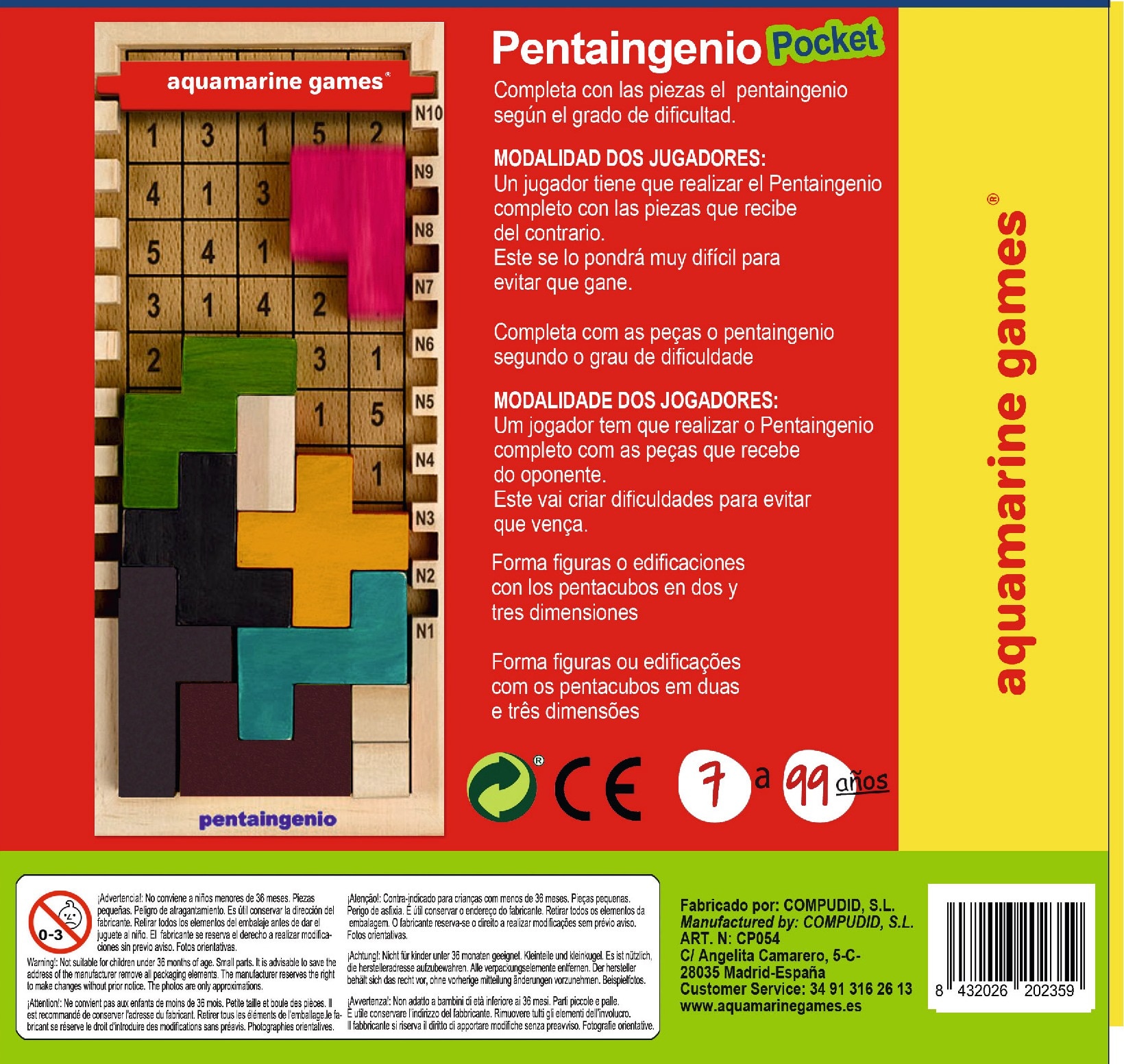 Jogo de Bolso Pentagenius Aquamarine Games 6
