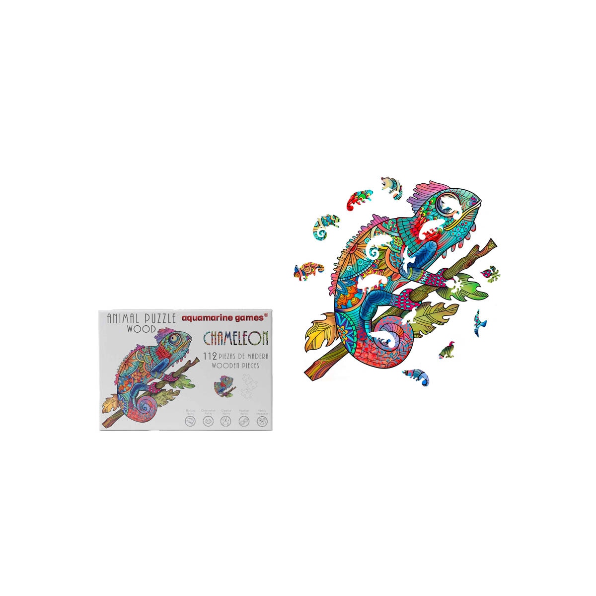 Imagem 0 de Puzzle de madeira Aquamarine Games The Chamaleon