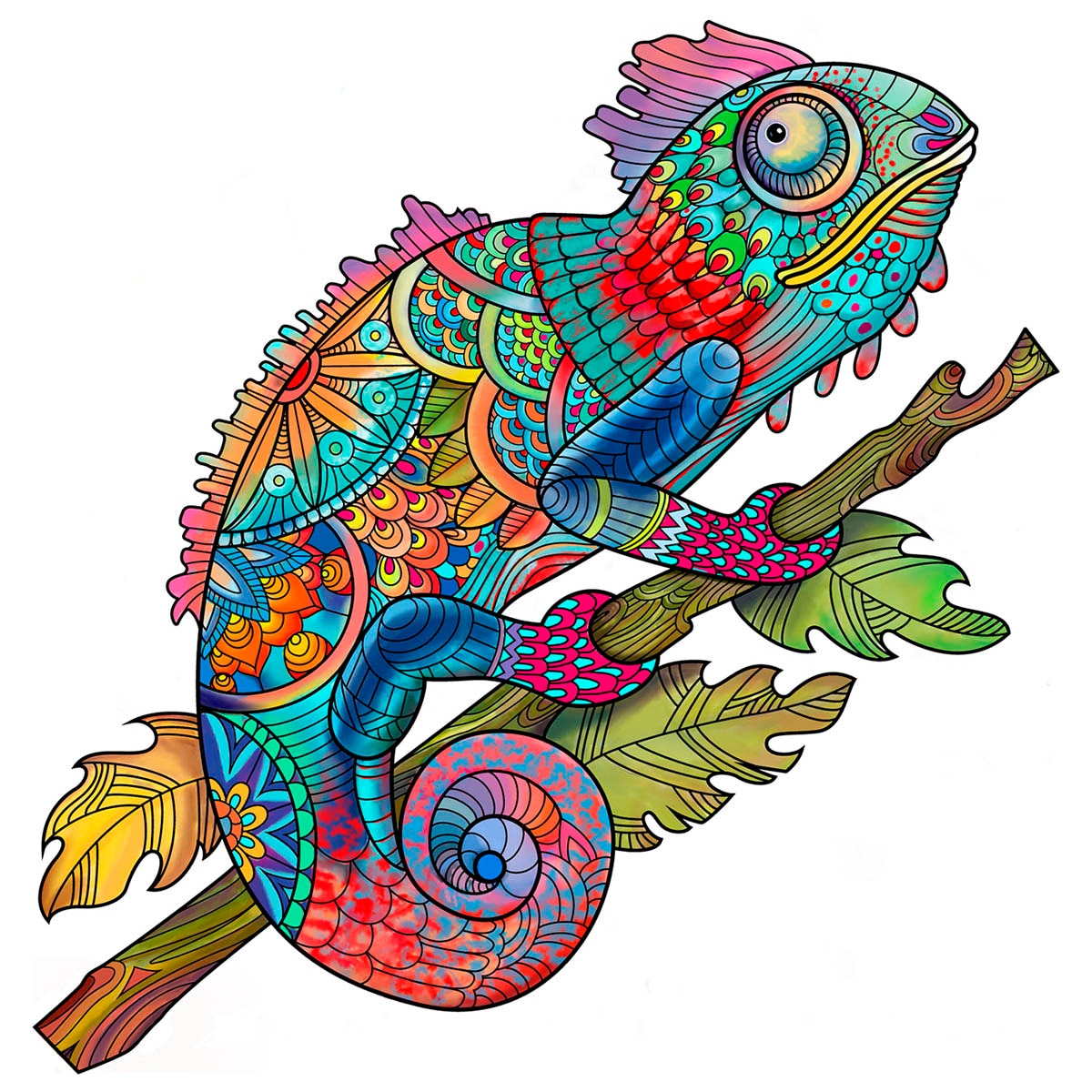 Puzzle de madeira Aquamarine Games The Chamaleon 3