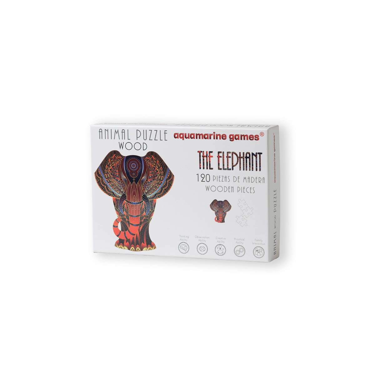 Puzzle de madeira Aquamarine Games The Elephant 2