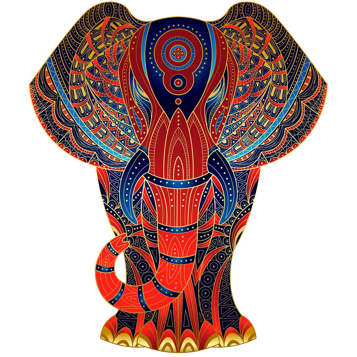 Puzzle de madeira Aquamarine Games The Elephant 3