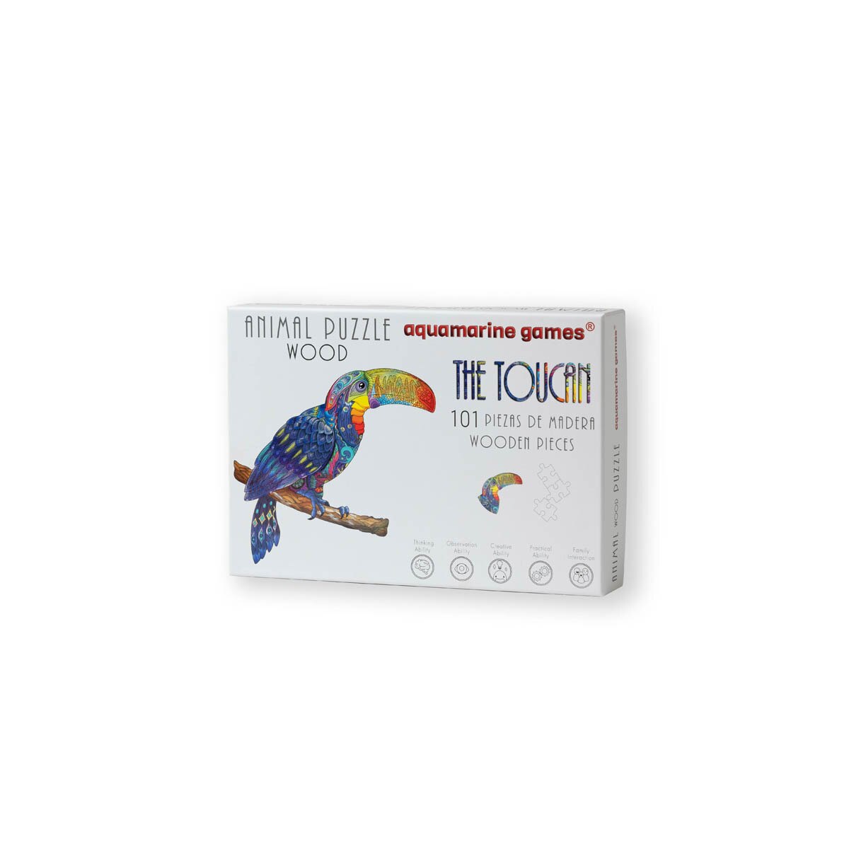 Puzzle de madeira Aquamarine Games The Toucan 2