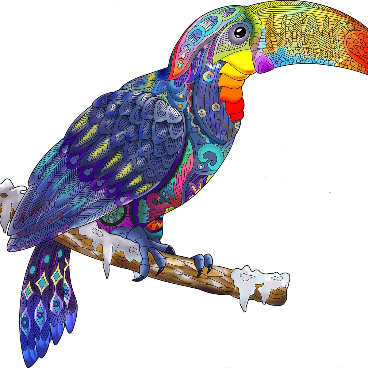 Puzzle de madeira Aquamarine Games The Toucan 3