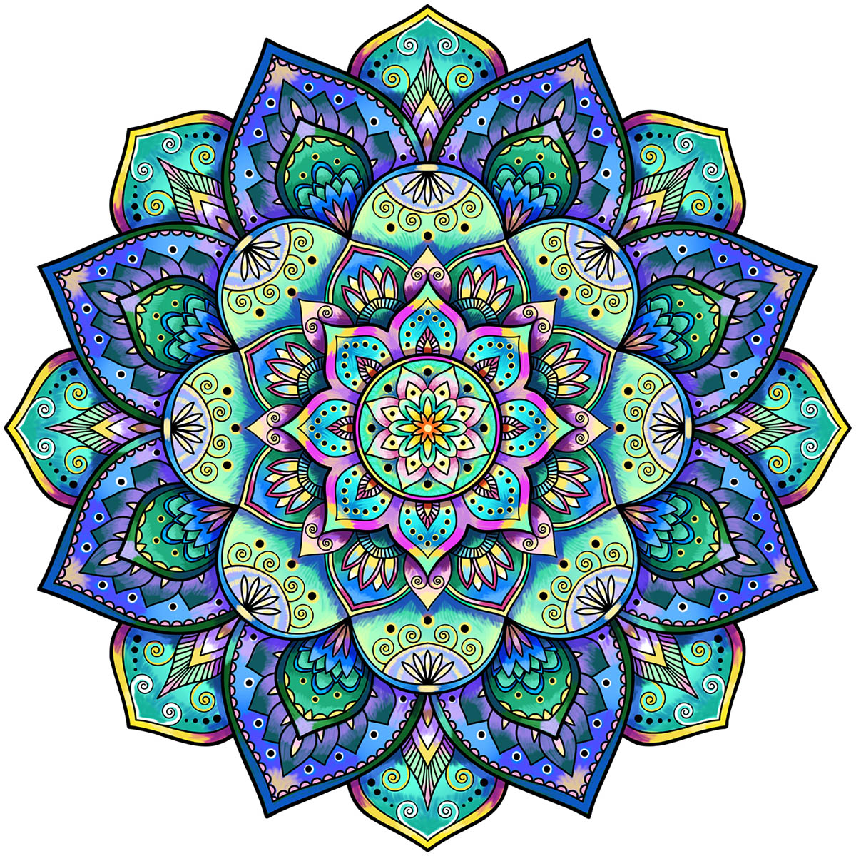 Puzzle de madeira Aquamarine Games The Mandala 3