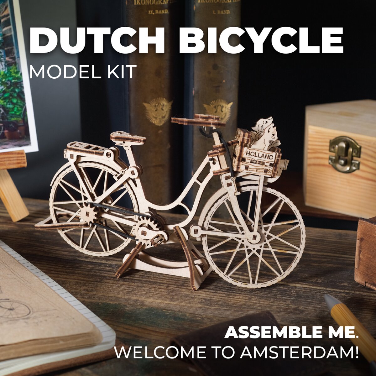 Modelo de bicicleta holandesa Ugears. 4