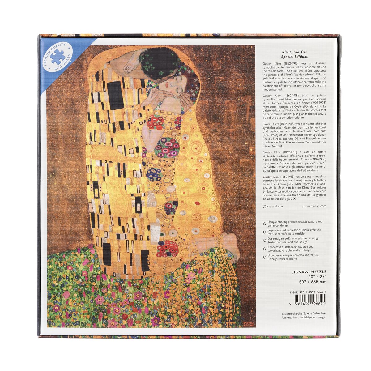 Puzzle de 1.000 peças Klimt, El Beso Paperblanks 4