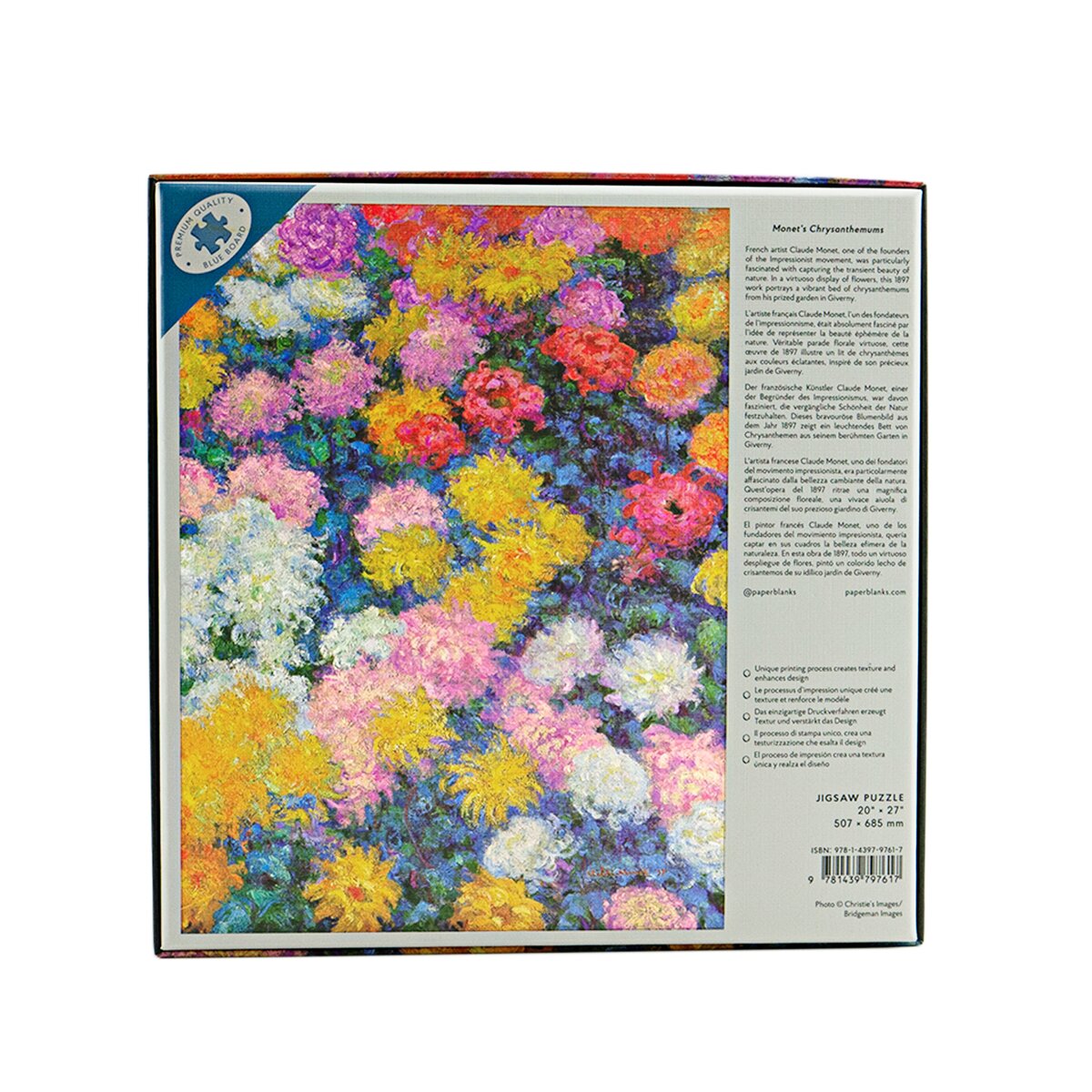 Puzzle de 1.000 peças Crisantemos de Monet Paperblanks 2