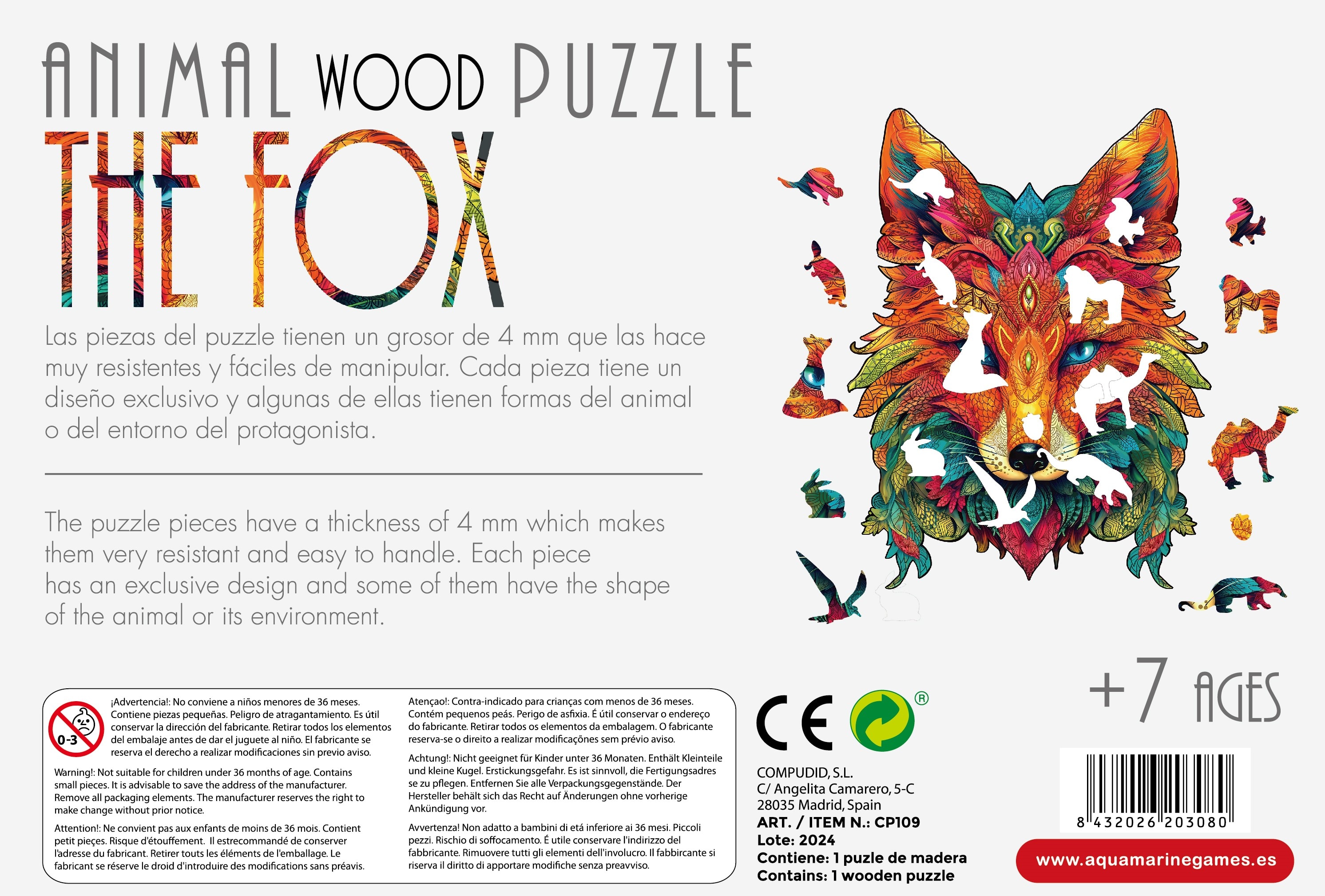 Puzzle de Madeira The Fox 5