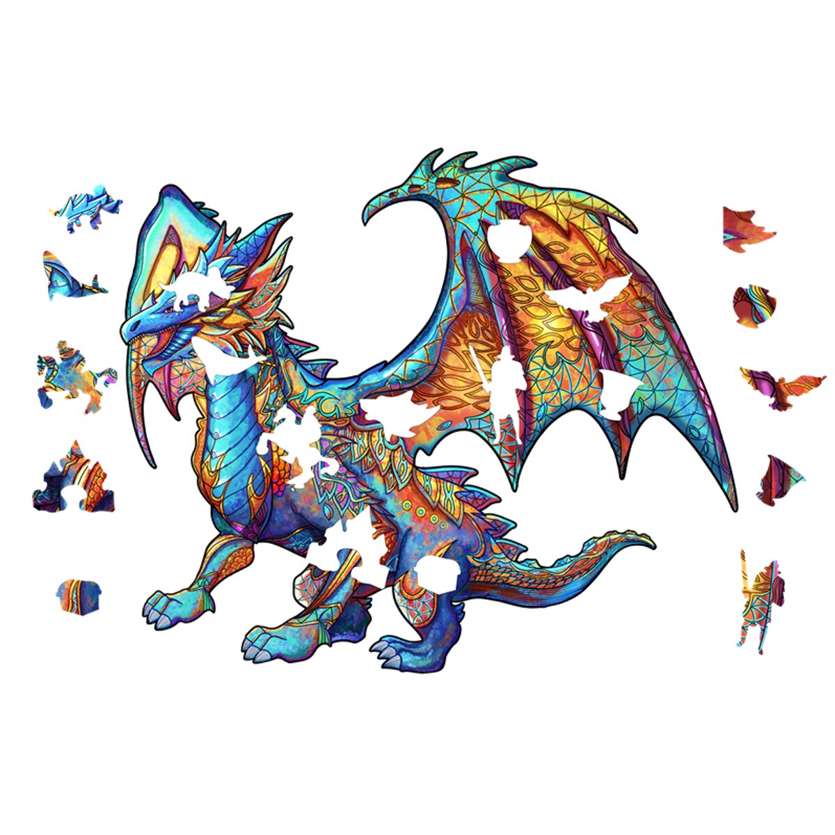 Puzzle de Madeira Dragão 2