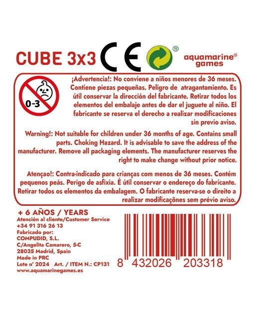 Puzzle Aquamarine games cubo 3x3 5
