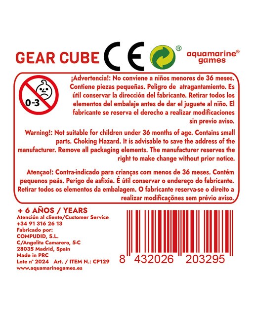 Puzzle Aquamarine games cubo 3x3 gear cube 4