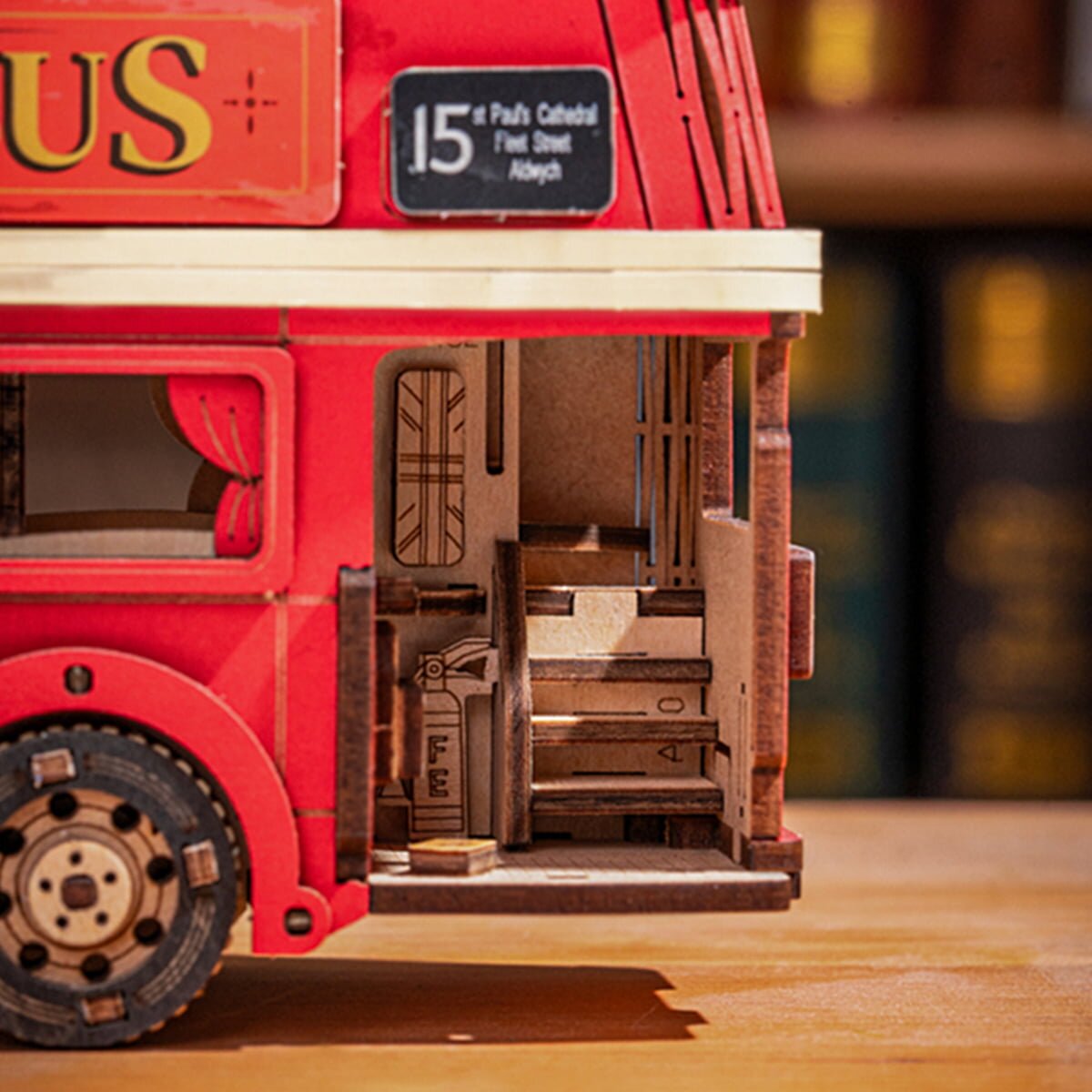 Maquete de Madeira Rolife London Tour Bus 4