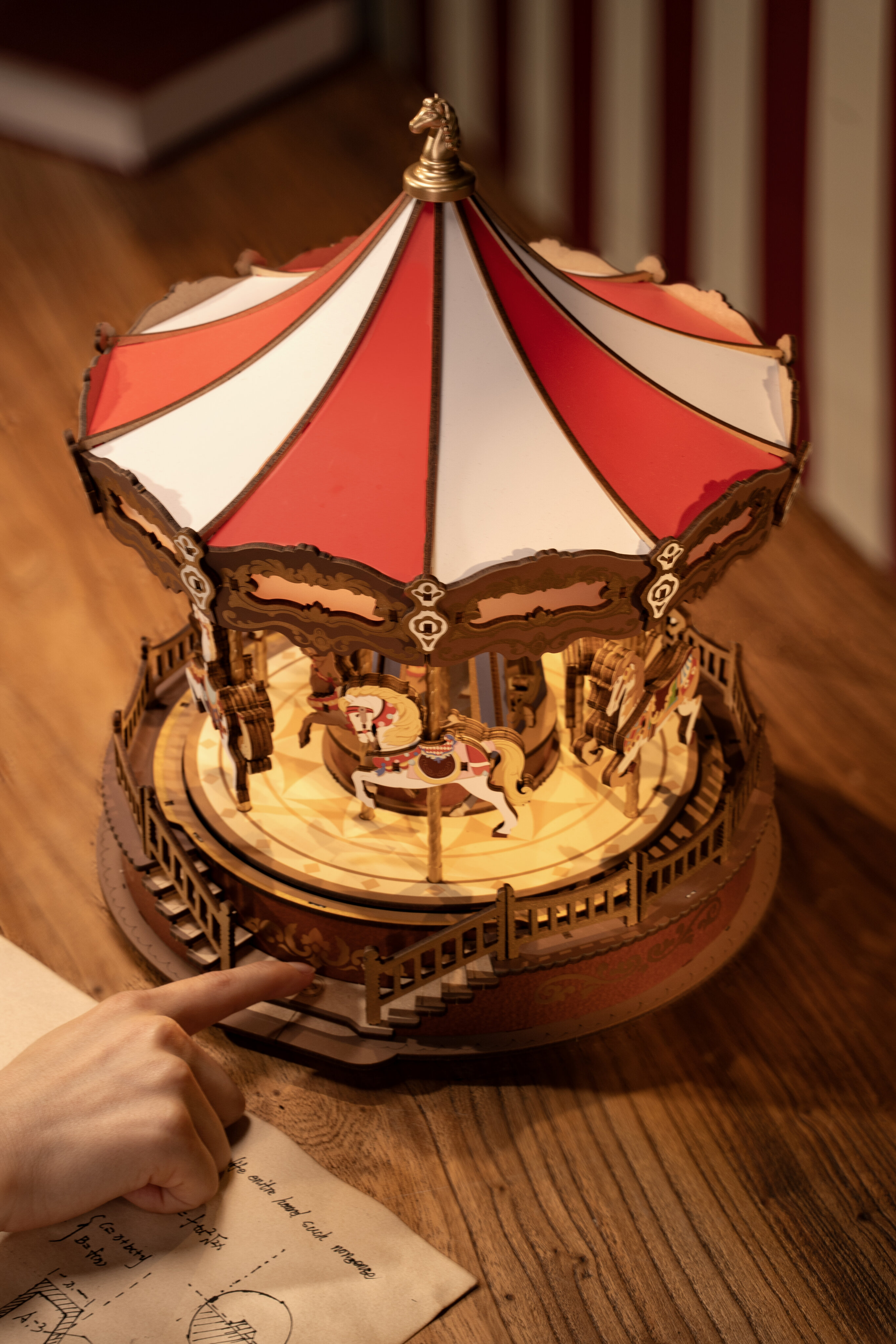 Maquete de Madera Classic Carousel 3