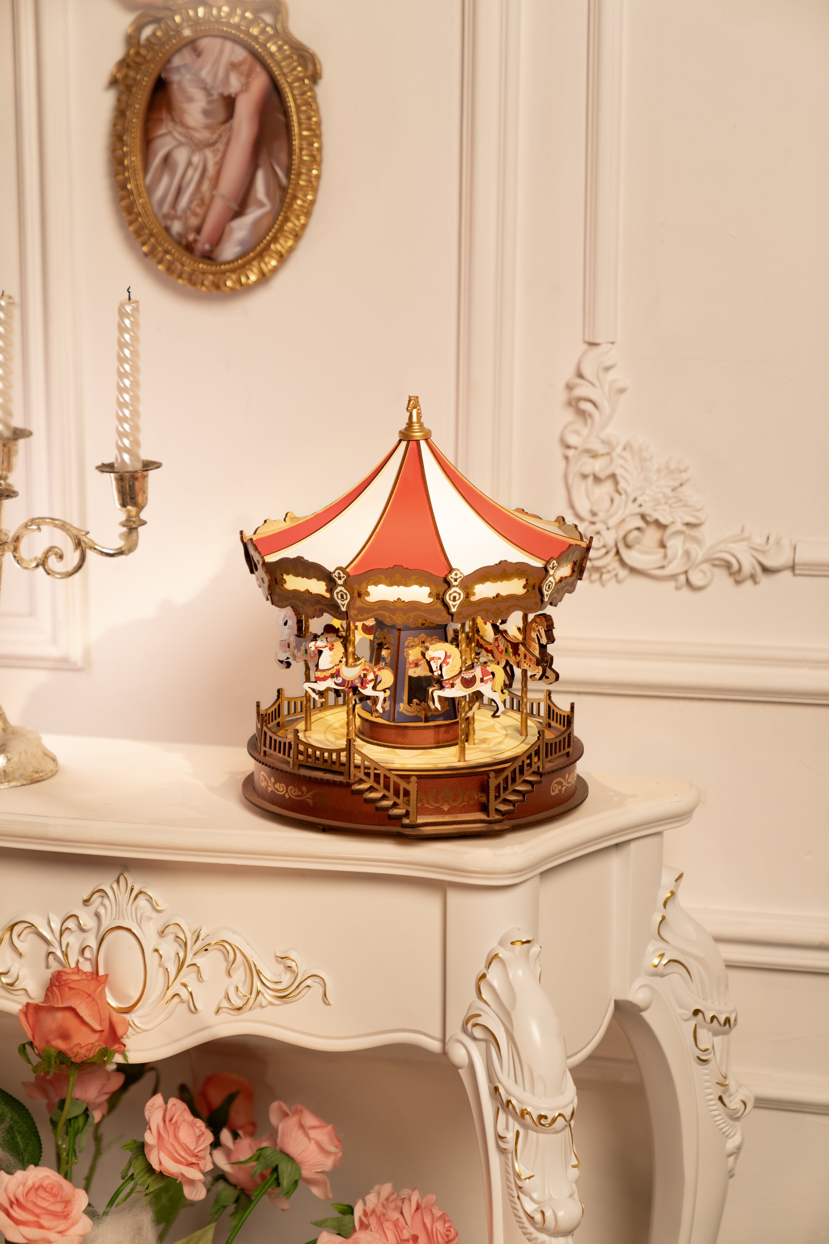 Maquete de Madera Classic Carousel 8