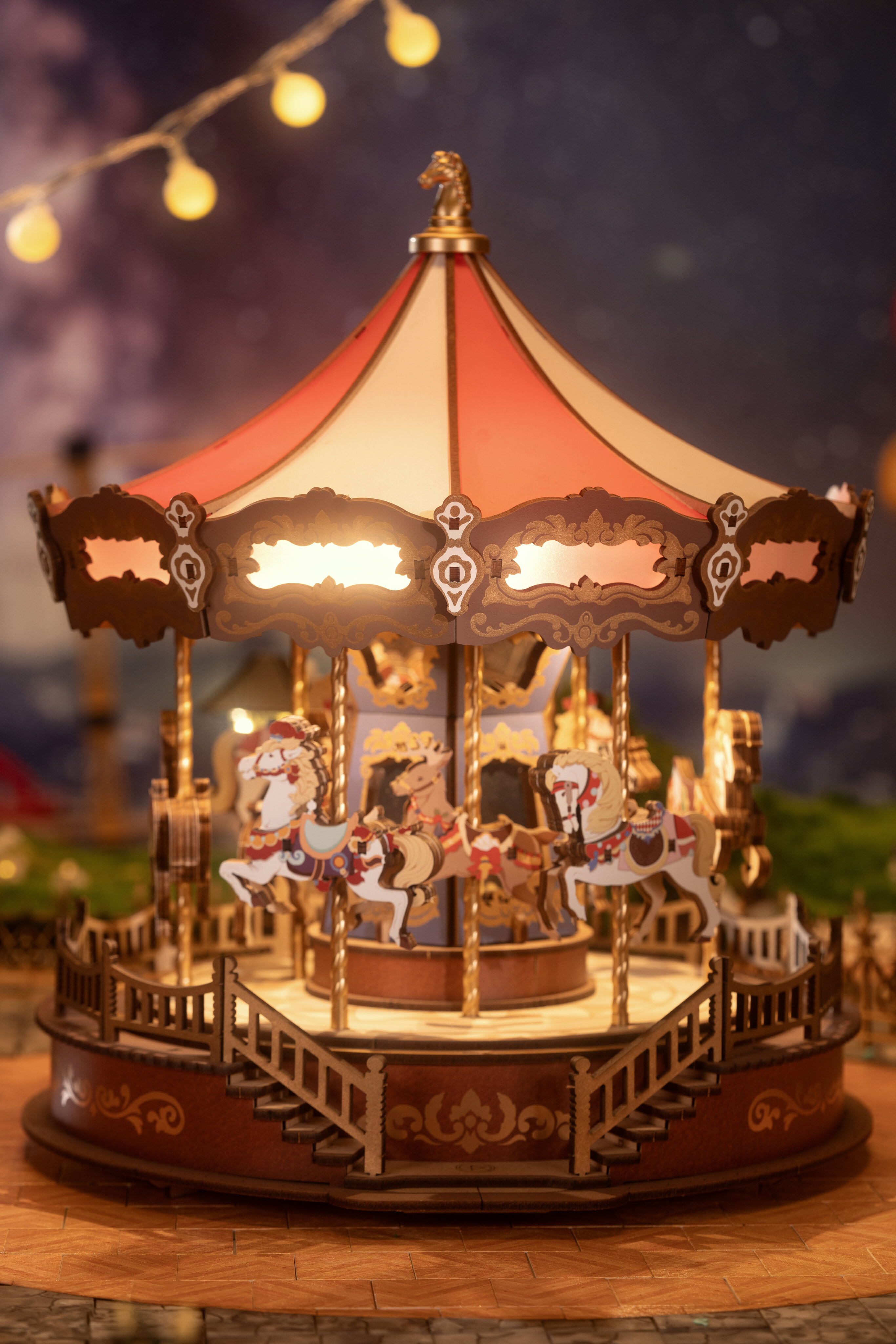 Maquete de Madera Classic Carousel 13