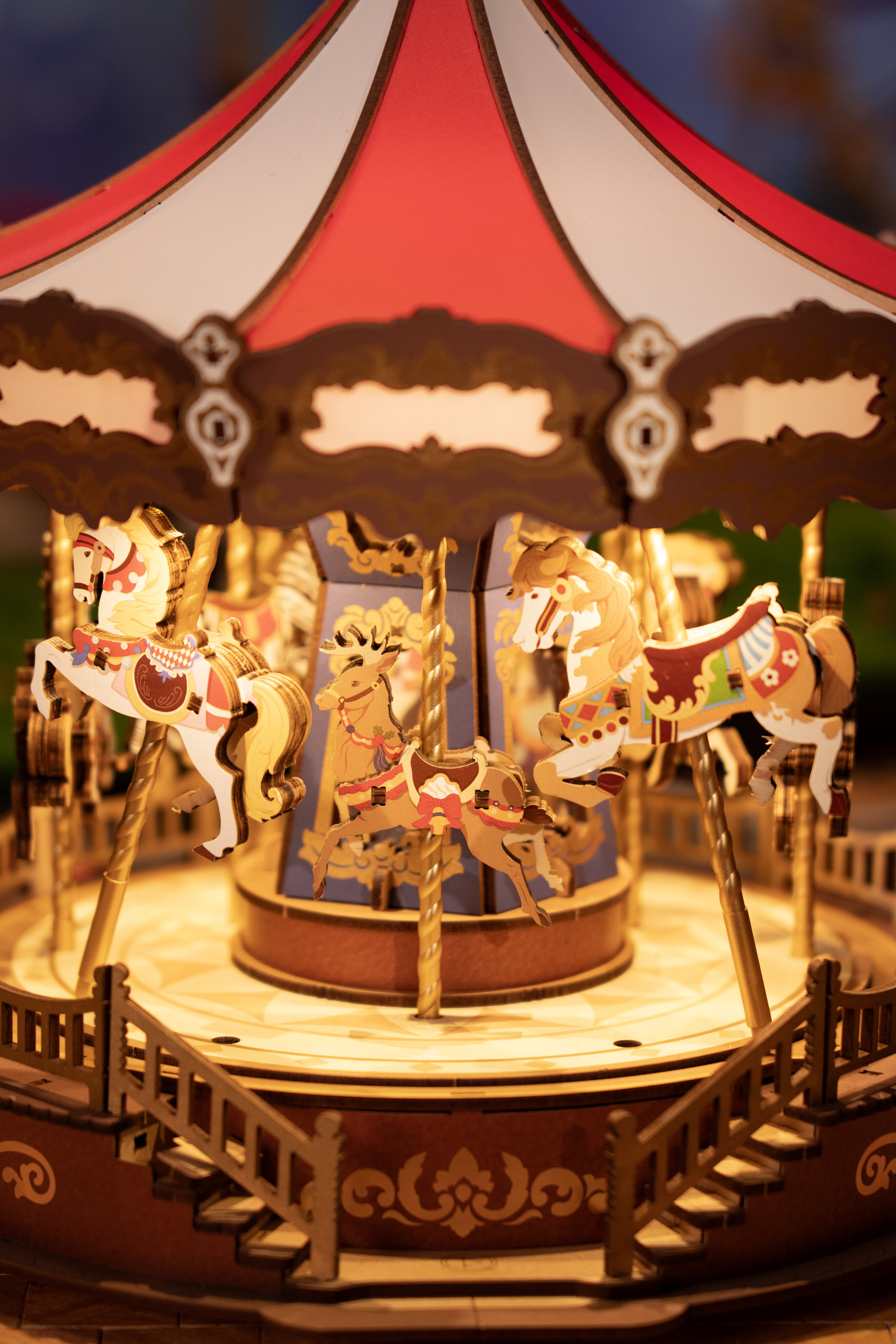 Maquete de Madera Classic Carousel 16