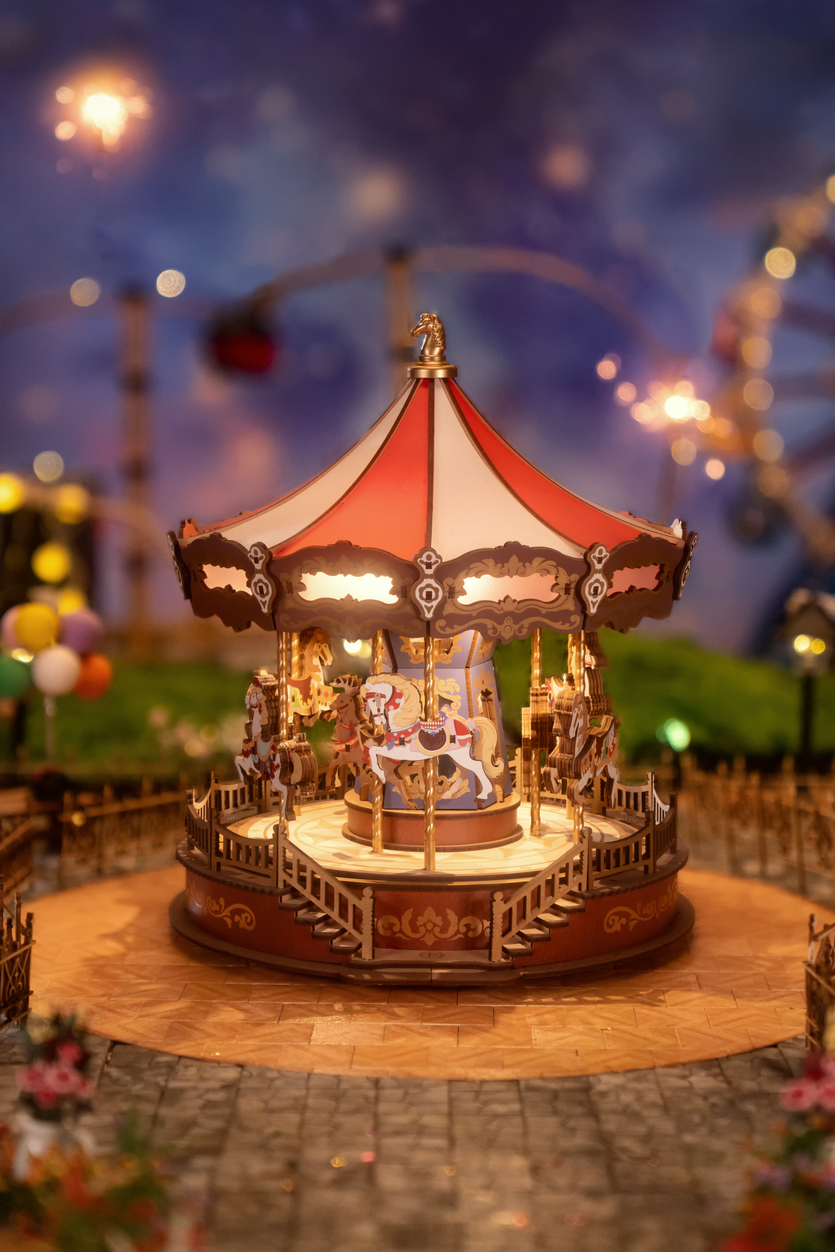 Maquete de Madera Classic Carousel 17
