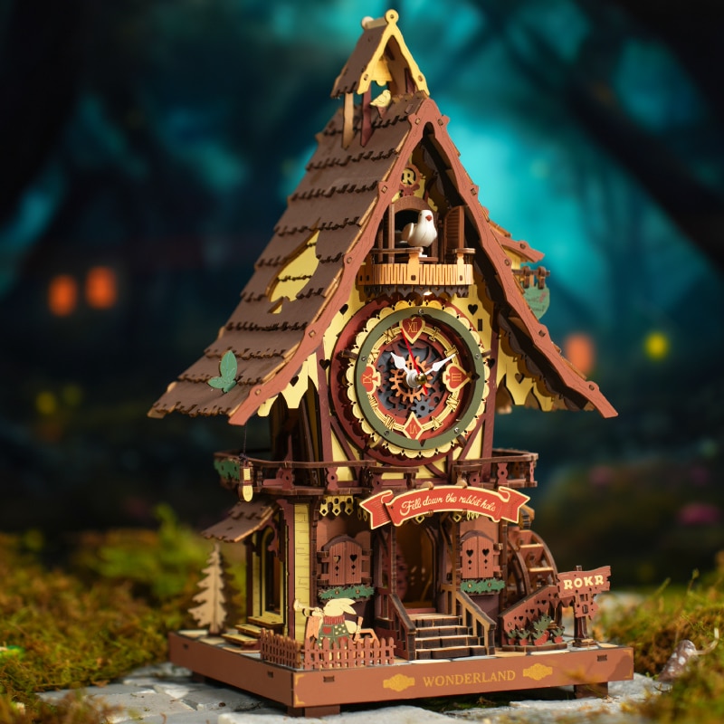 Maquete de Madeira  Cuckoo Clock Mechanical 4