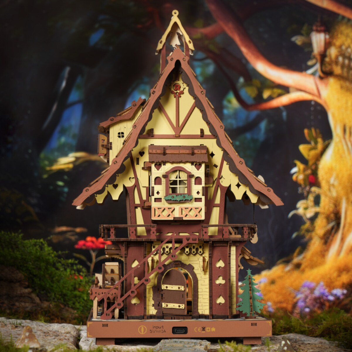 Maqueta de madera Robotime Cuckoo Clock Mechanical 7