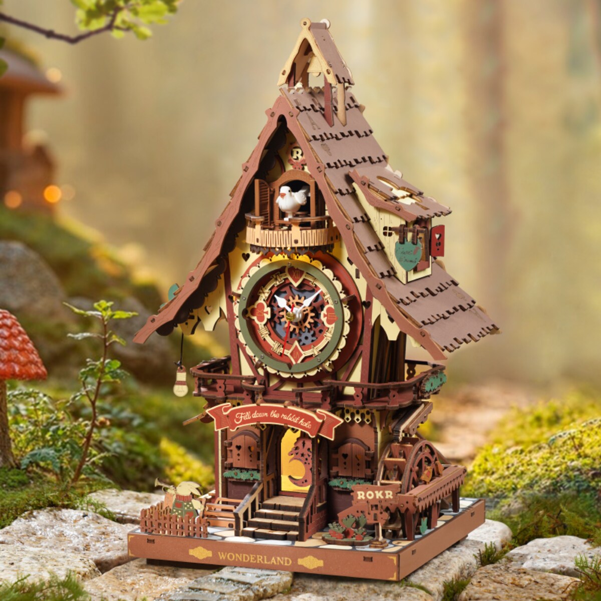 Maqueta de madera Robotime Cuckoo Clock Mechanical 17