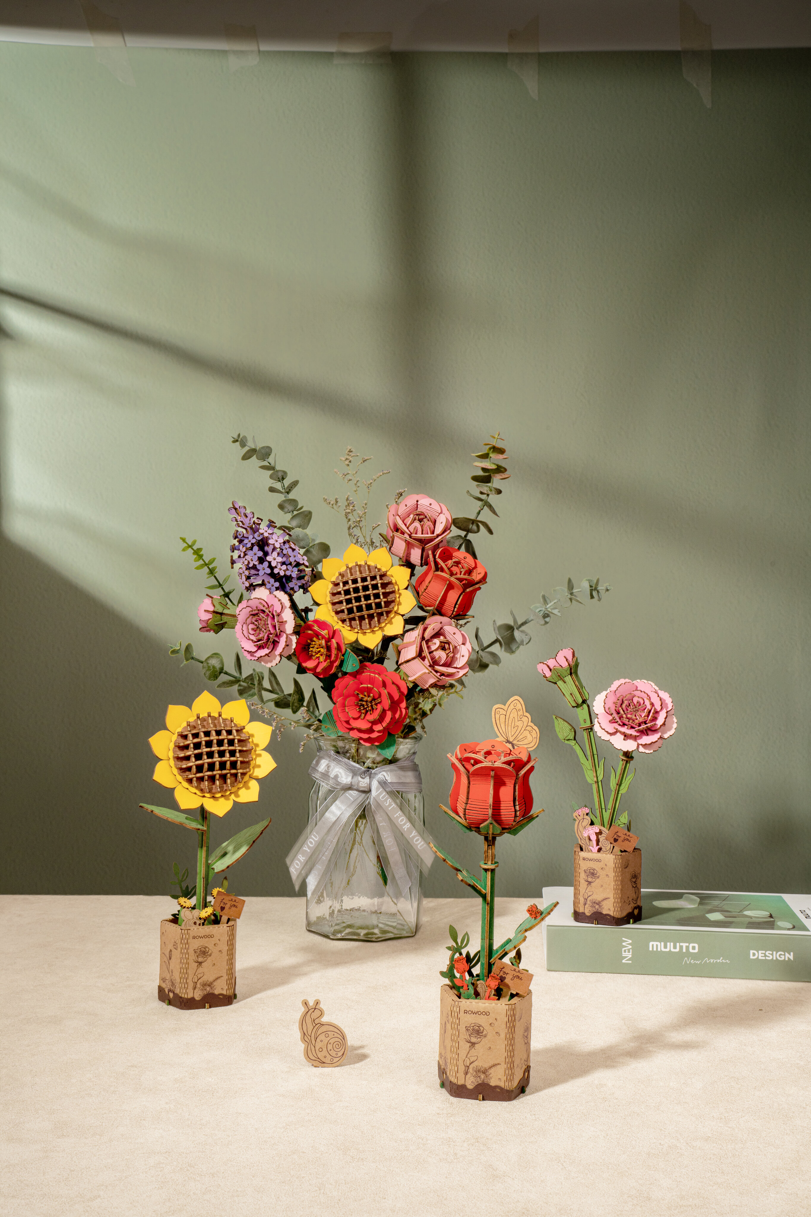 Maquete de Madeira Rosa Vermelha 7
