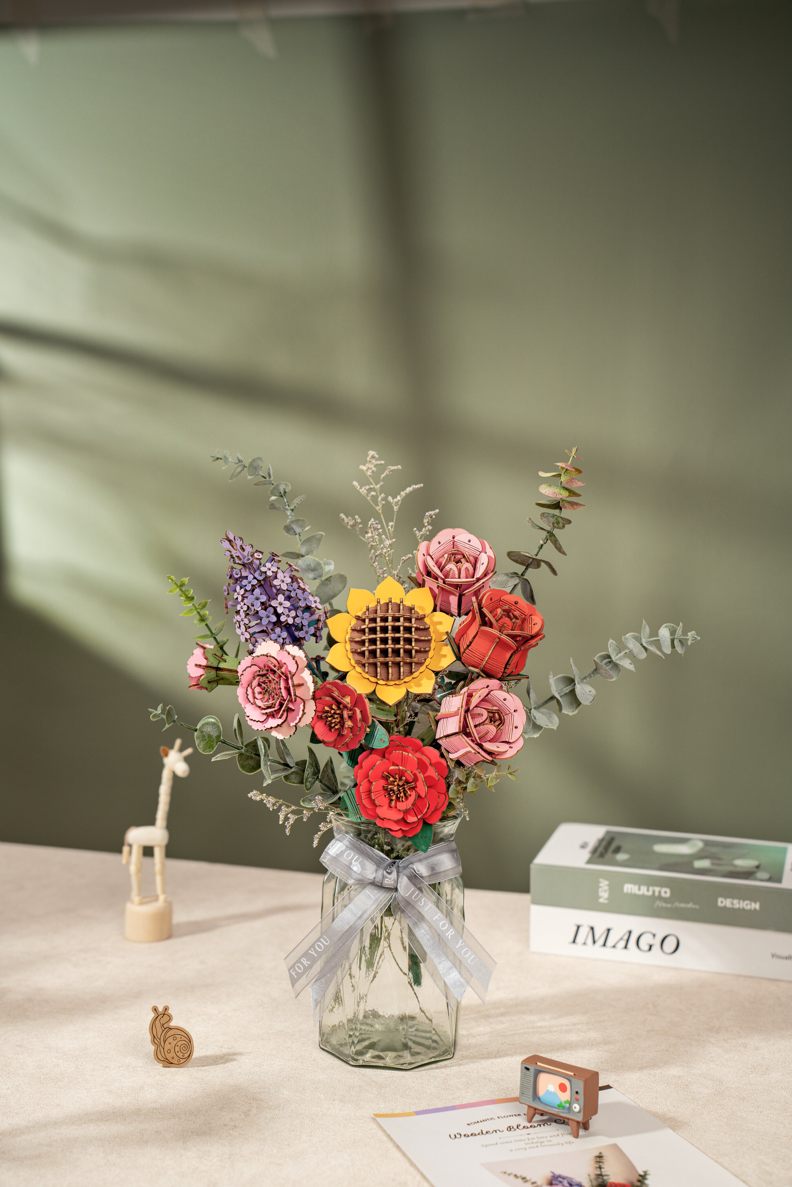 Maquete de Madeira Rosa Vermelha 8
