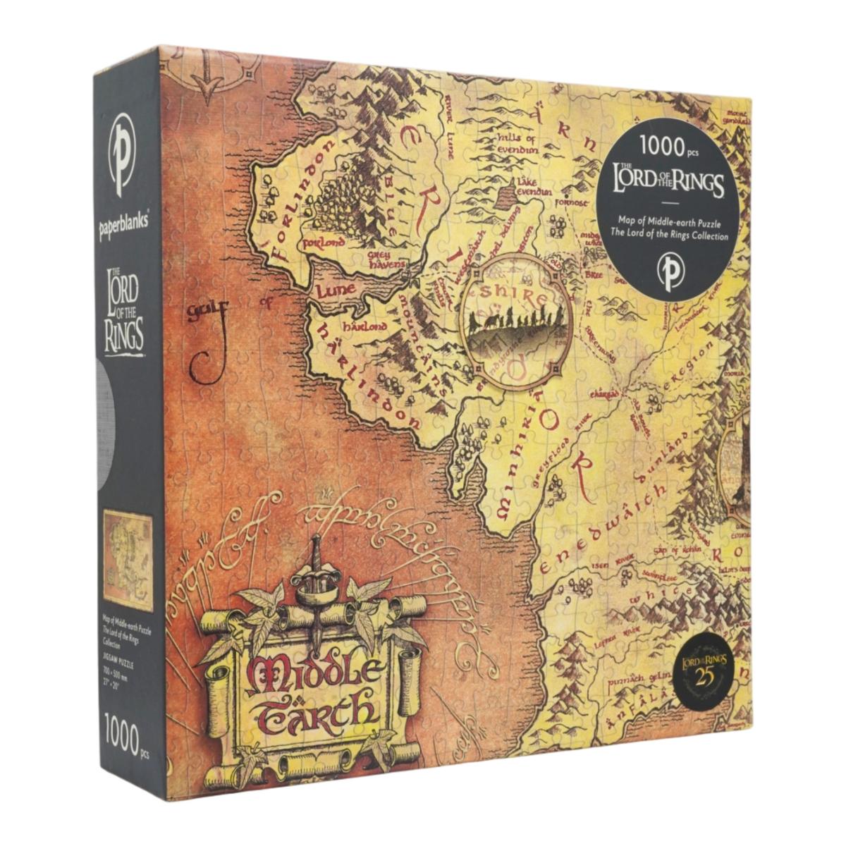 Paperblanks - Puzle Paperblanks El Señor de los Anillos Mapa de la Tierra Media de 1.000 piezas