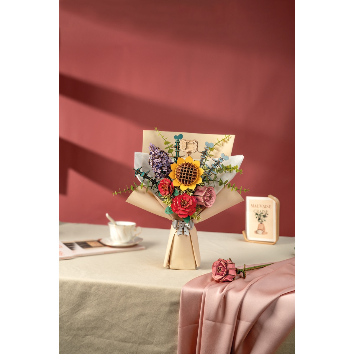 Maquete em Madeira Rowood Flower Bouquet 2
