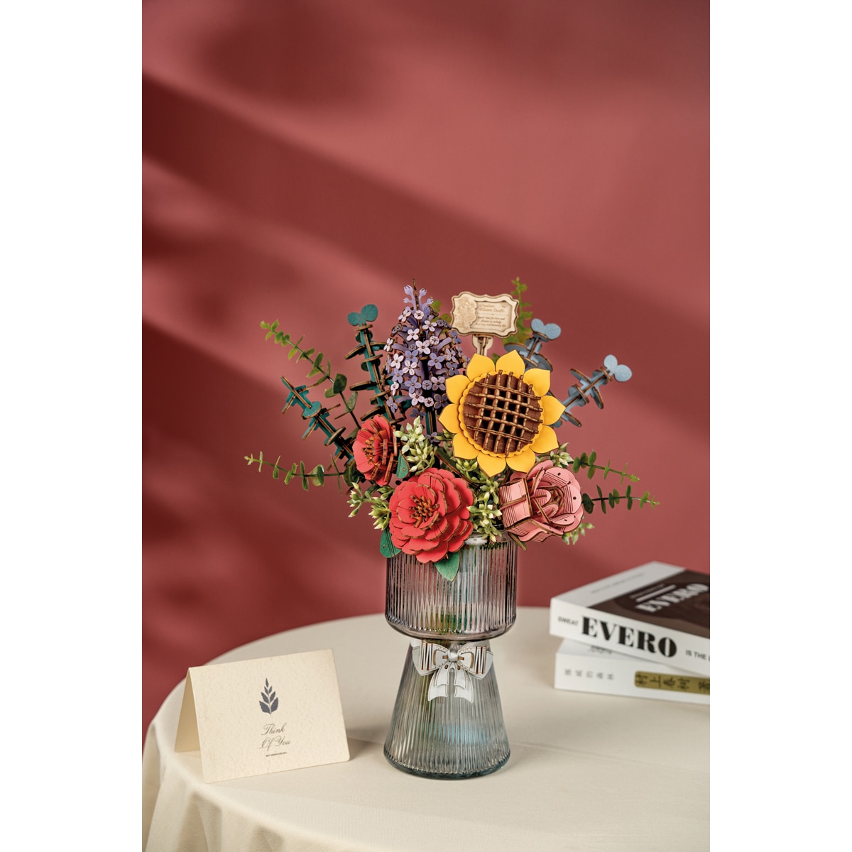 Maquete em Madeira Rowood Flower Bouquet 4