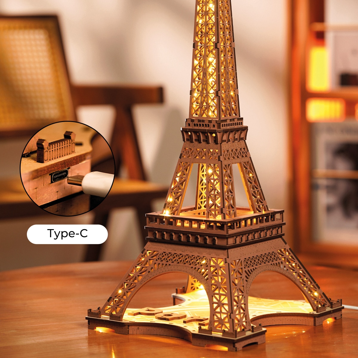 Maquete em Madeira Rokr Eiffel Tower 7