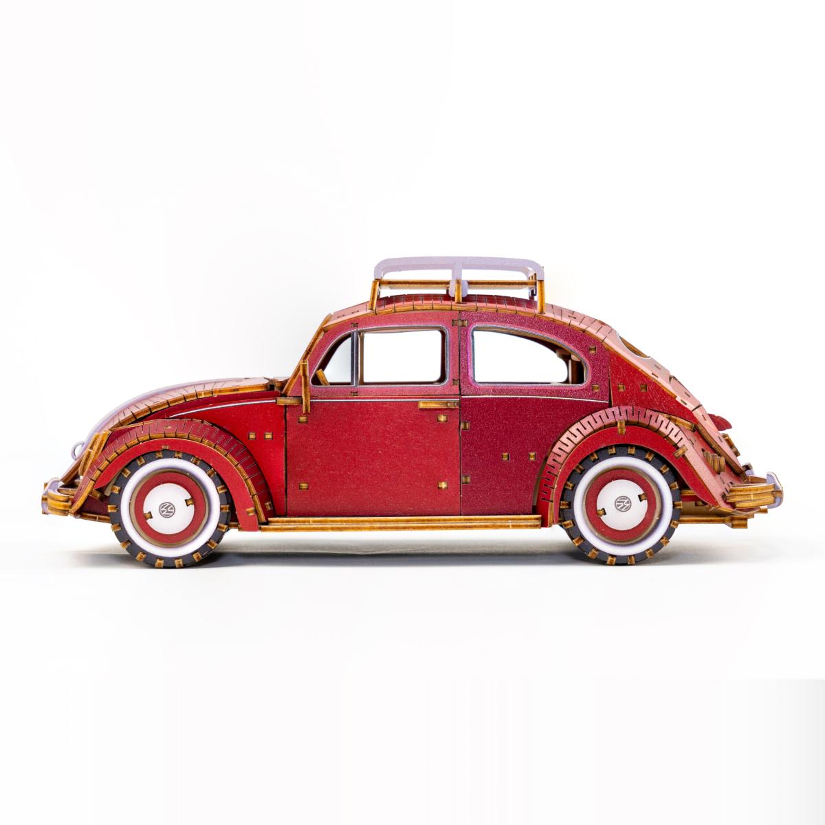 Maqueta de Madera Azone Volkswagen Beetle (TYPE 1) 1949 RED 3