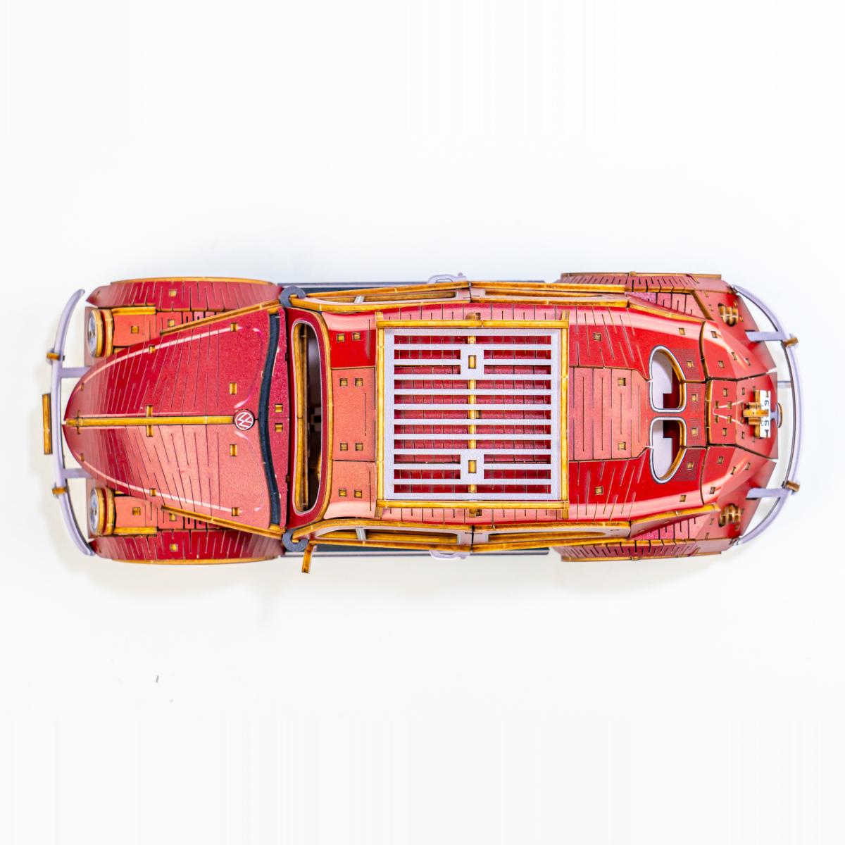 Maqueta de Madera Azone Volkswagen Beetle (TYPE 1) 1949 RED 5