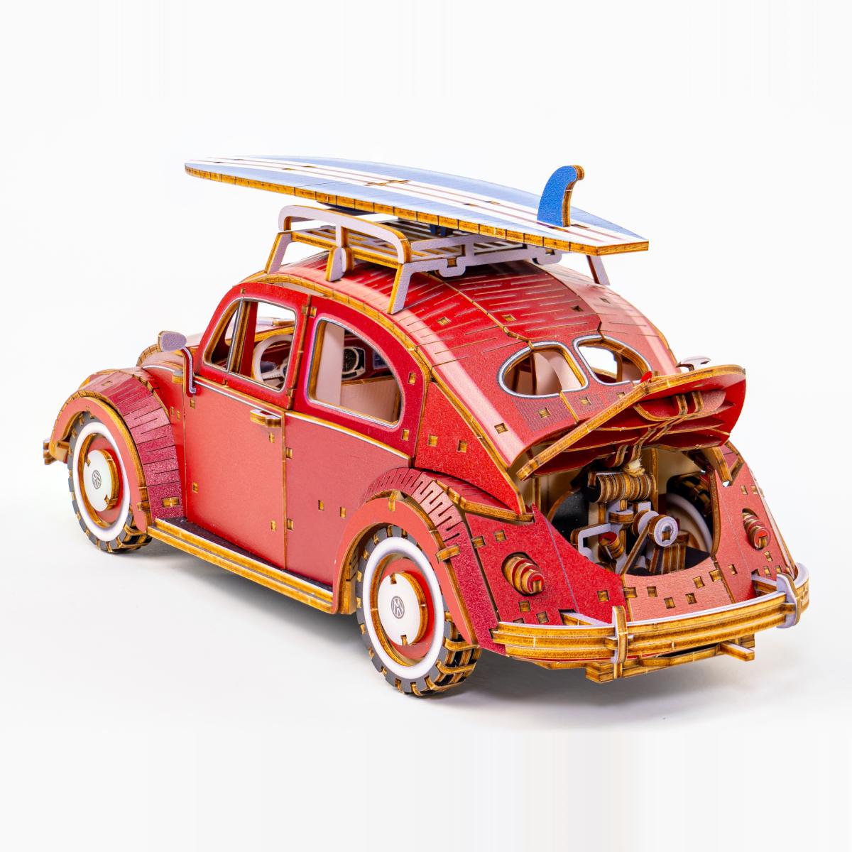 Maqueta de Madera Azone Volkswagen Beetle (TYPE 1) 1949 RED 6