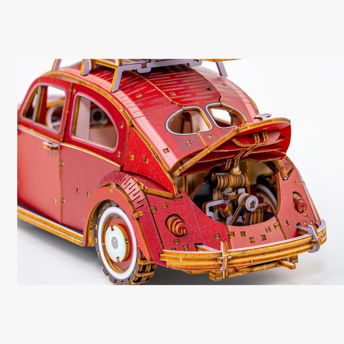 Maqueta de Madera Azone Volkswagen Beetle (TYPE 1) 1949 RED 7