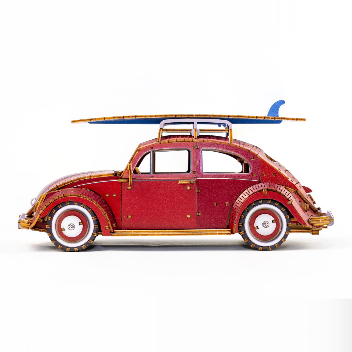 Maqueta de Madera Azone Volkswagen Beetle (TYPE 1) 1949 RED 10