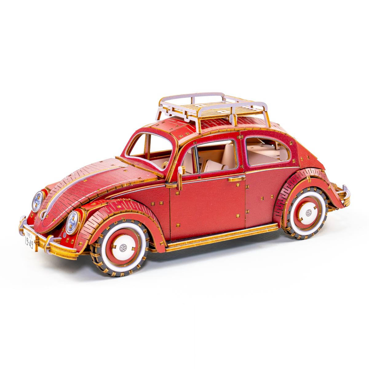 Maqueta de Madera Azone Volkswagen Beetle (TYPE 1) 1949 RED 12
