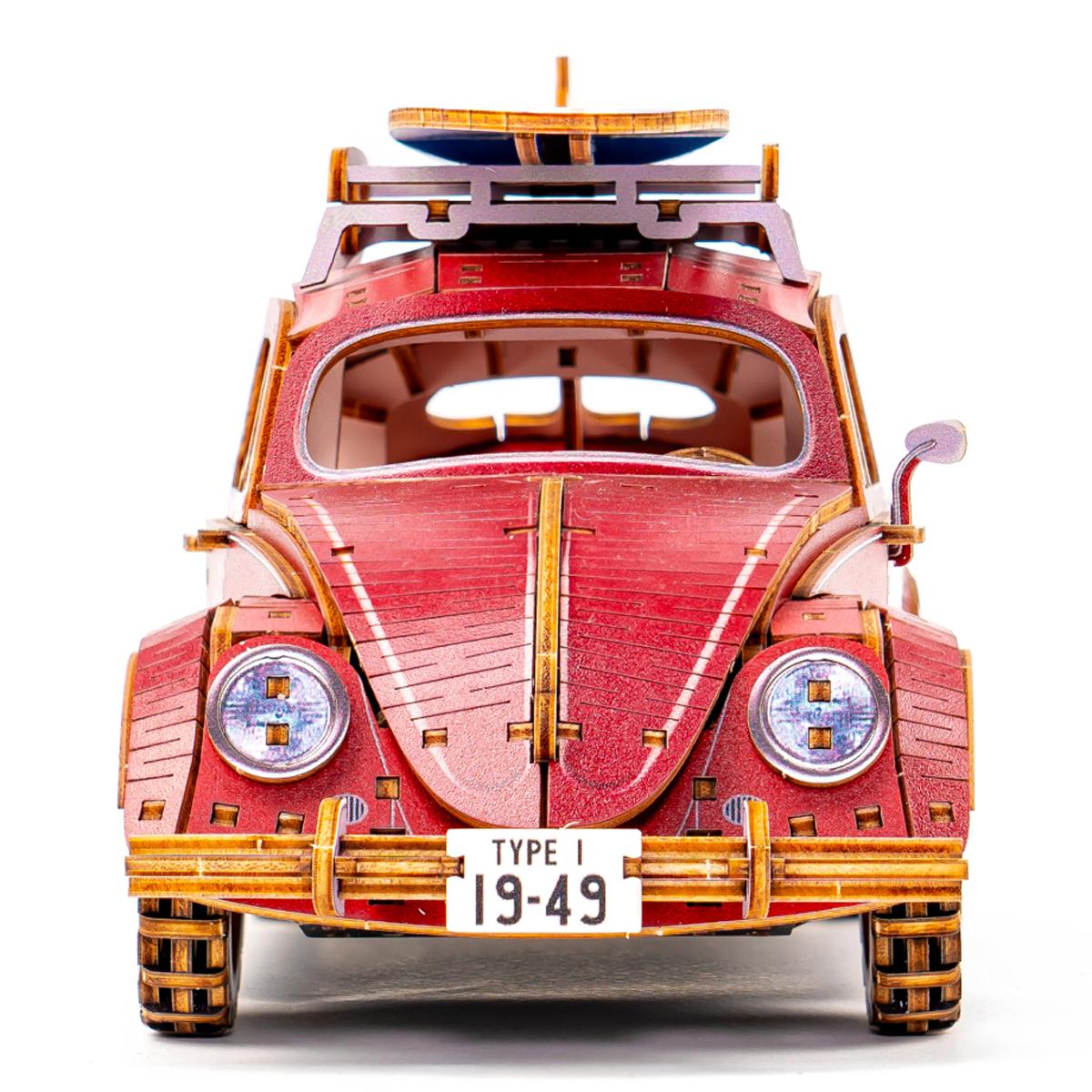 Maqueta de Madera Azone Volkswagen Beetle (TYPE 1) 1949 RED 13