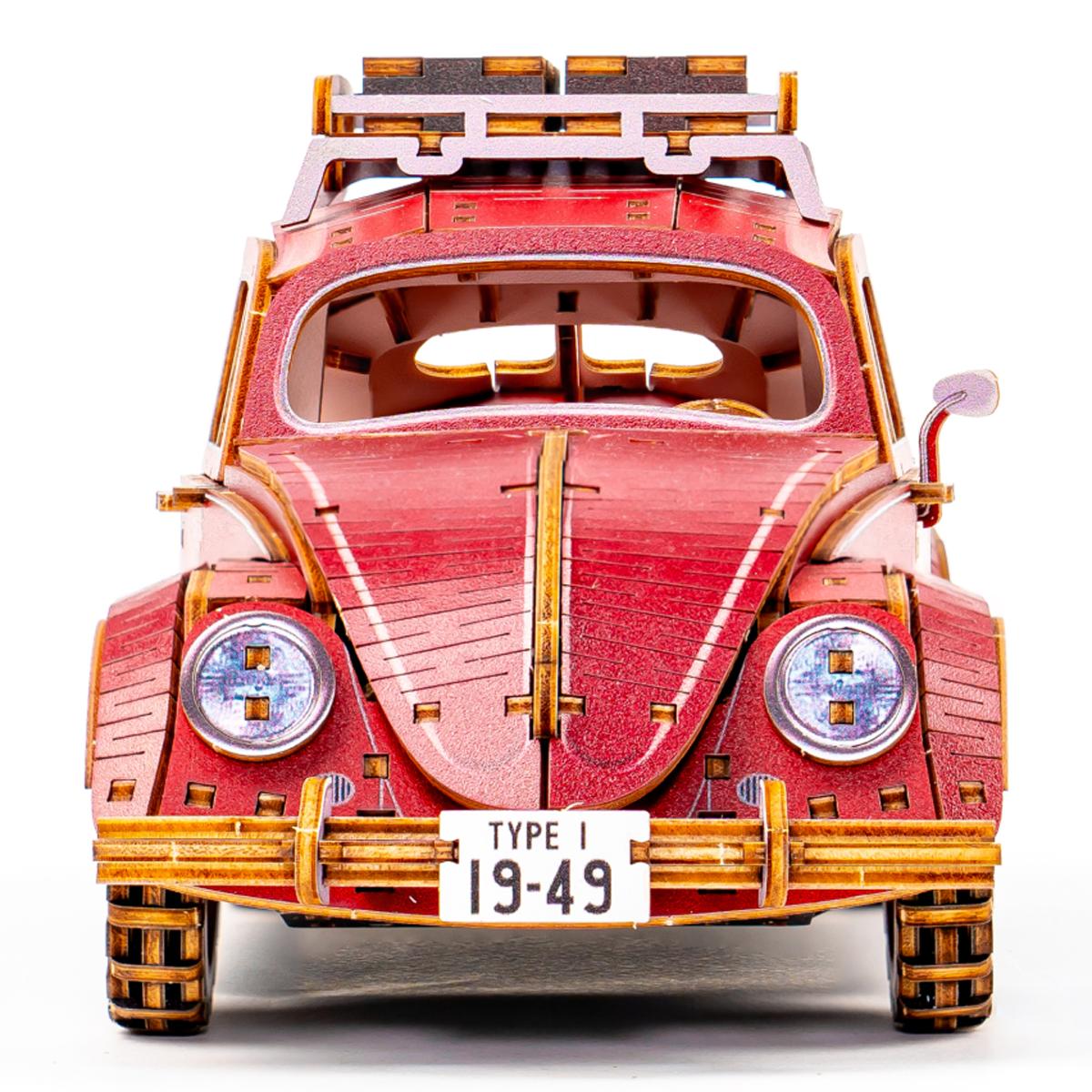 Maqueta de Madera Azone Volkswagen Beetle (TYPE 1) 1949 RED 15