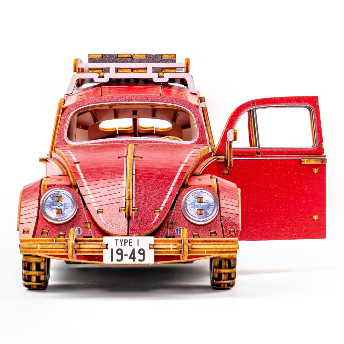 Maqueta de Madera Azone Volkswagen Beetle (TYPE 1) 1949 RED 17