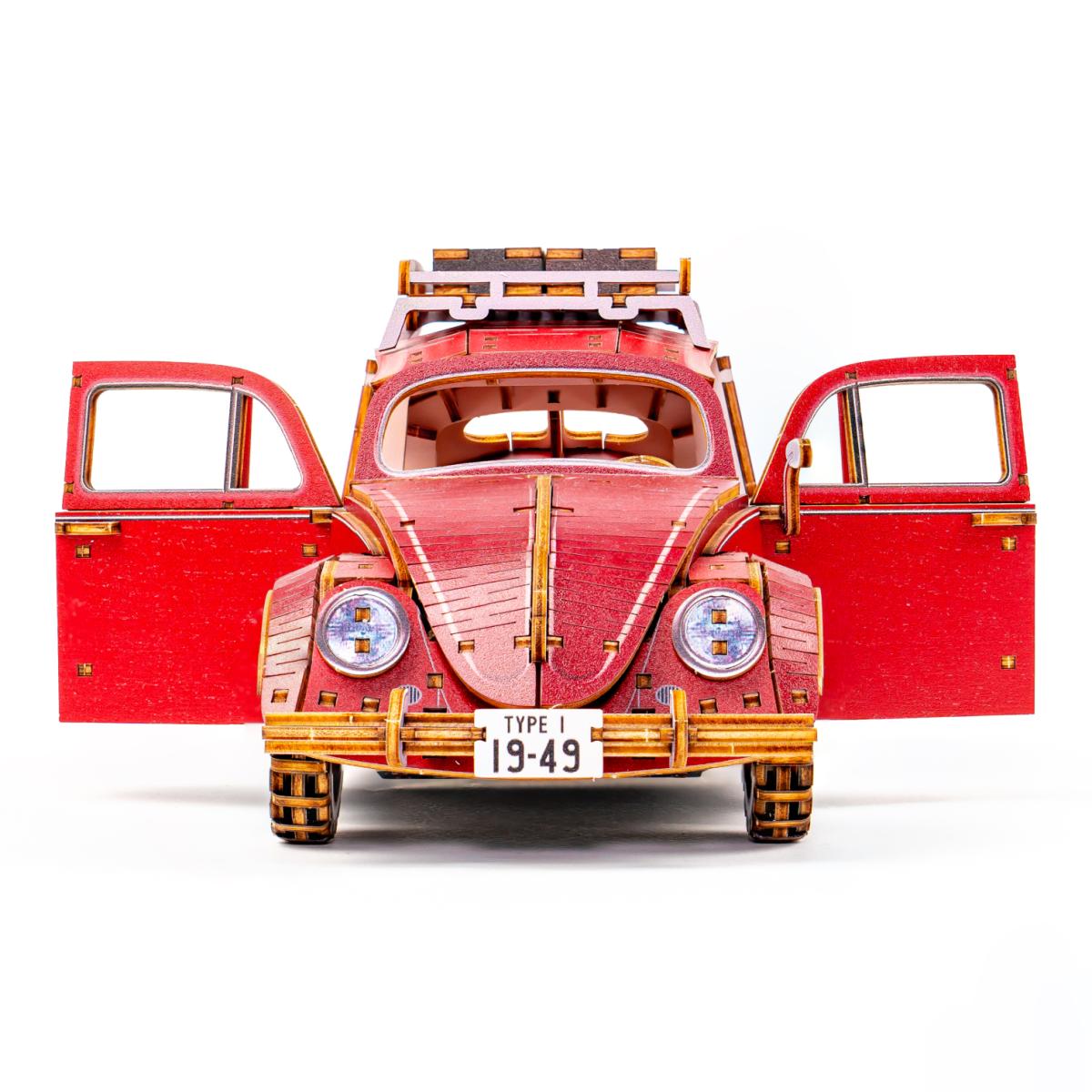 Maqueta de Madera Azone Volkswagen Beetle (TYPE 1) 1949 RED 18