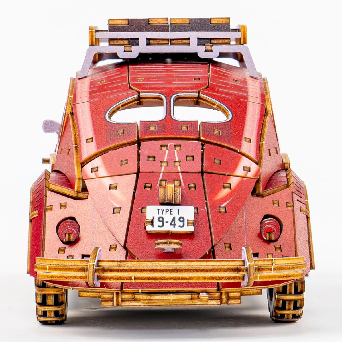 Maqueta de Madera Azone Volkswagen Beetle (TYPE 1) 1949 RED 23