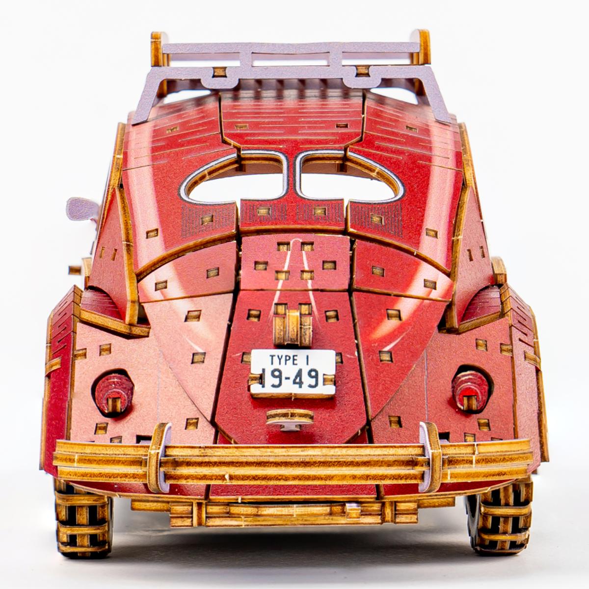 Maqueta de Madera Azone Volkswagen Beetle (TYPE 1) 1949 RED 24