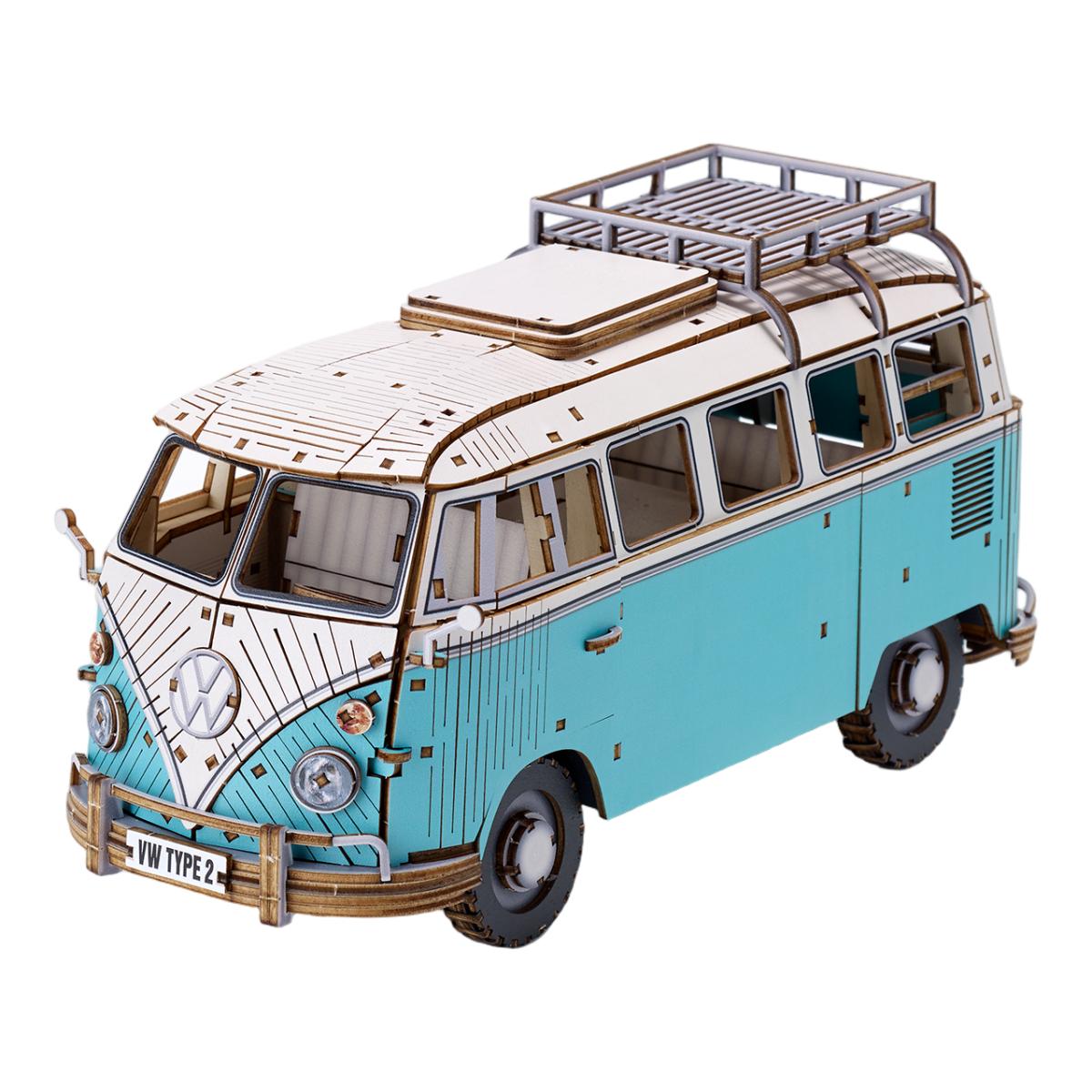 Imagen 0 de Maqueta de Madera Azone Volkswagen Beetle (TYPE 2) Campervan BLUE