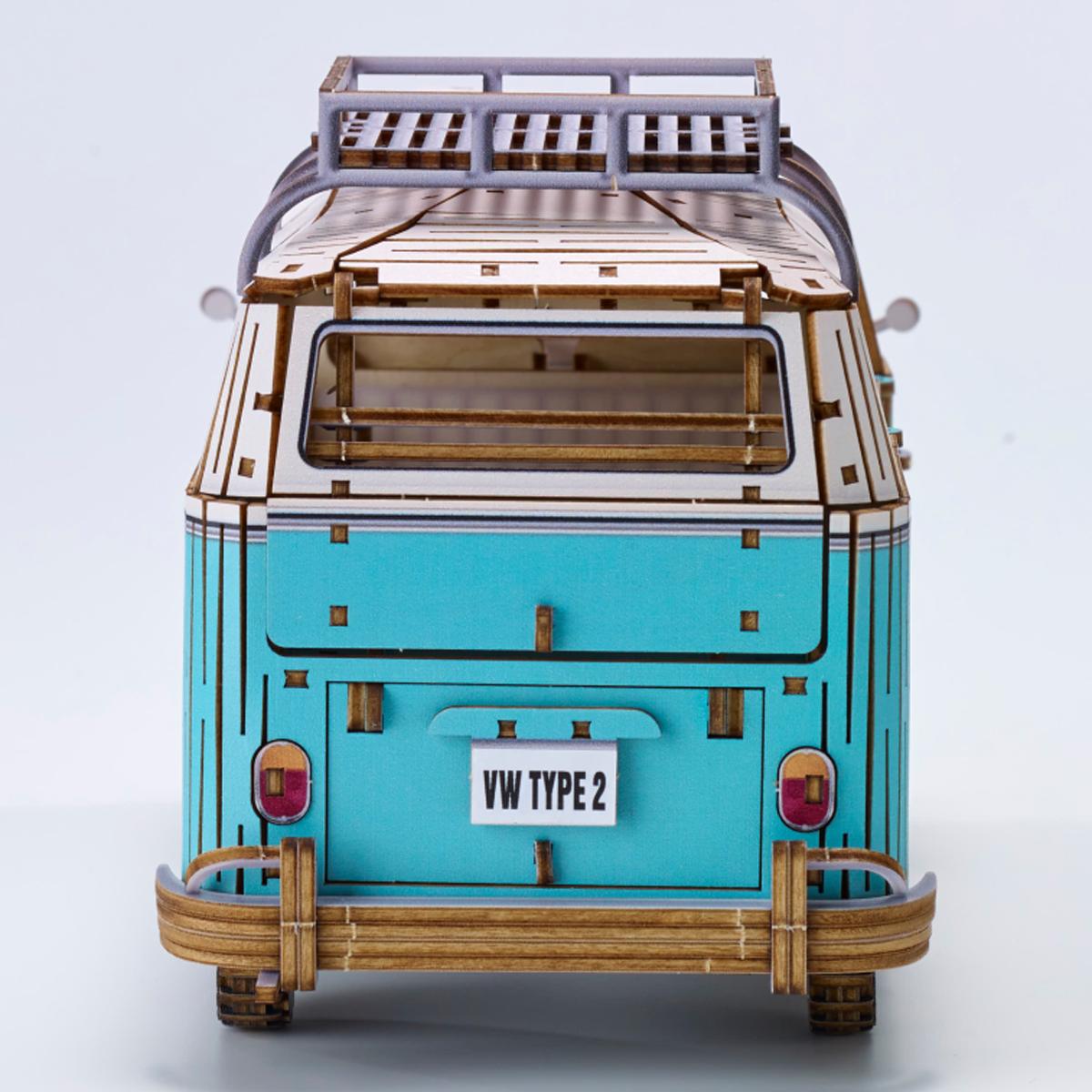 Maqueta de Madera Azone Volkswagen Beetle (TYPE 2) Campervan BLUE 19