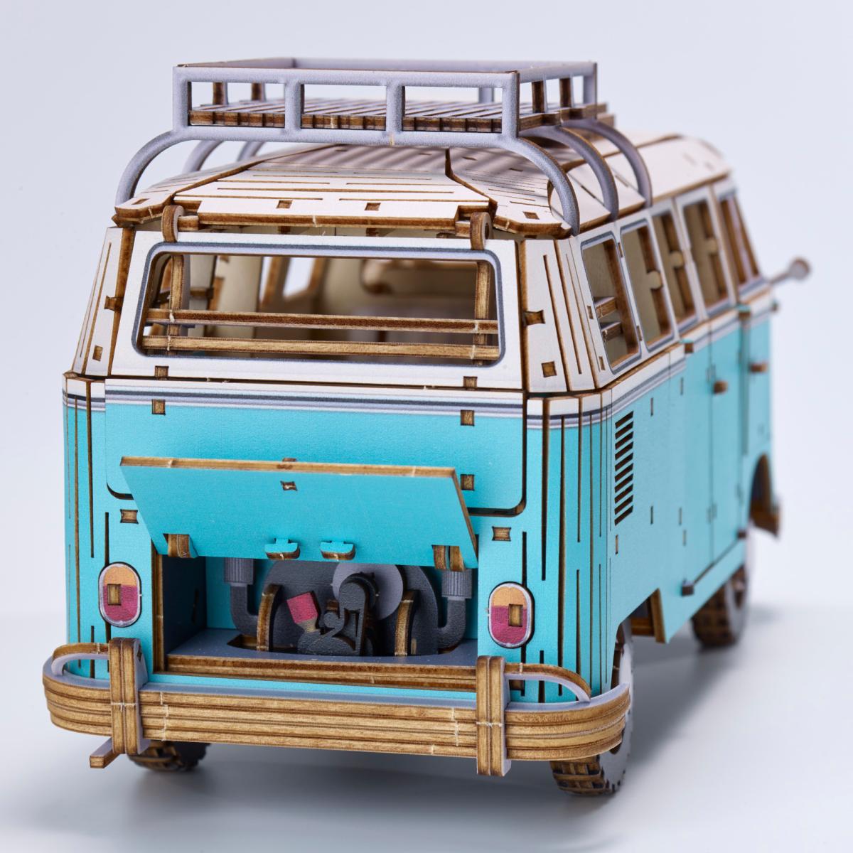 Maqueta de Madera Azone Volkswagen Beetle (TYPE 2) Campervan BLUE 23
