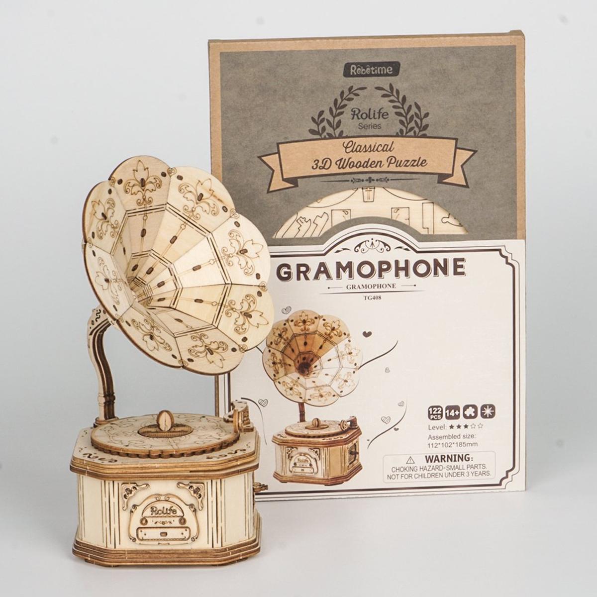 Maqueta De Madera Robotime Gramophone 2