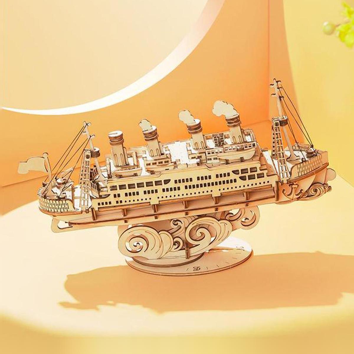 Modelo de Madeira do Navio de Cruzeiro Robotime 2