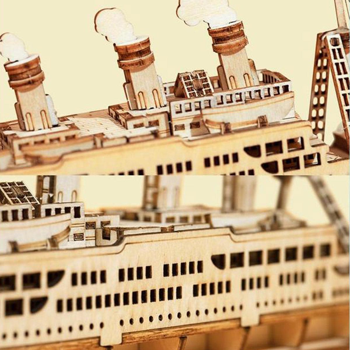 Modelo de Madeira do Navio de Cruzeiro Robotime 6
