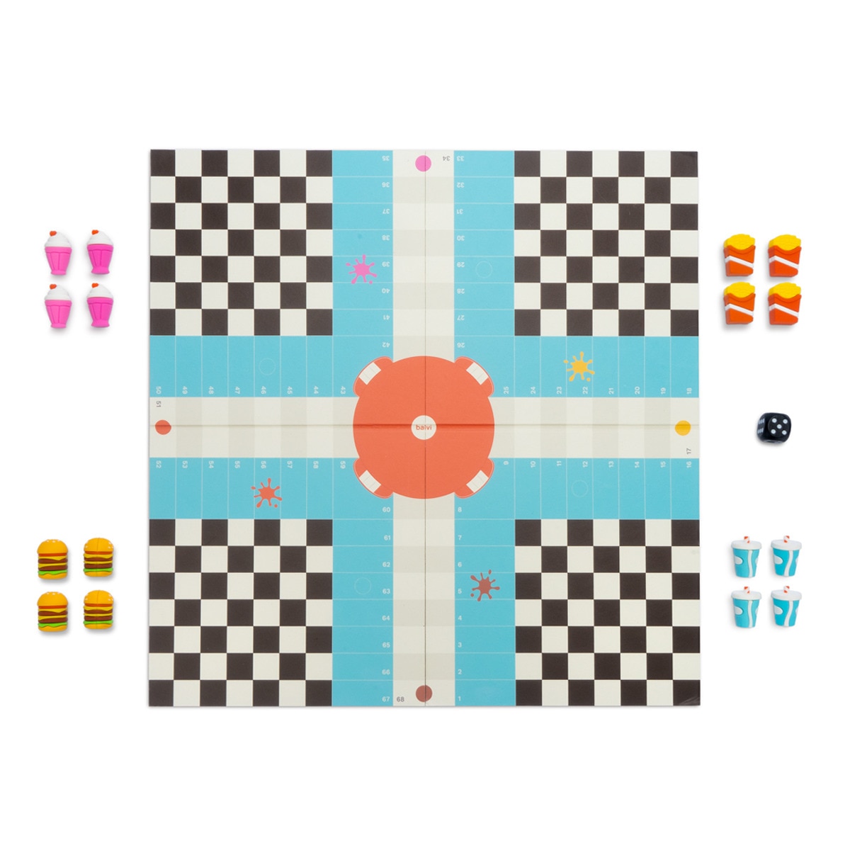 Imagem 0 de Jogo de mesa Balvi Ludo's Diner Parchís en versión restaurante de comida rápida