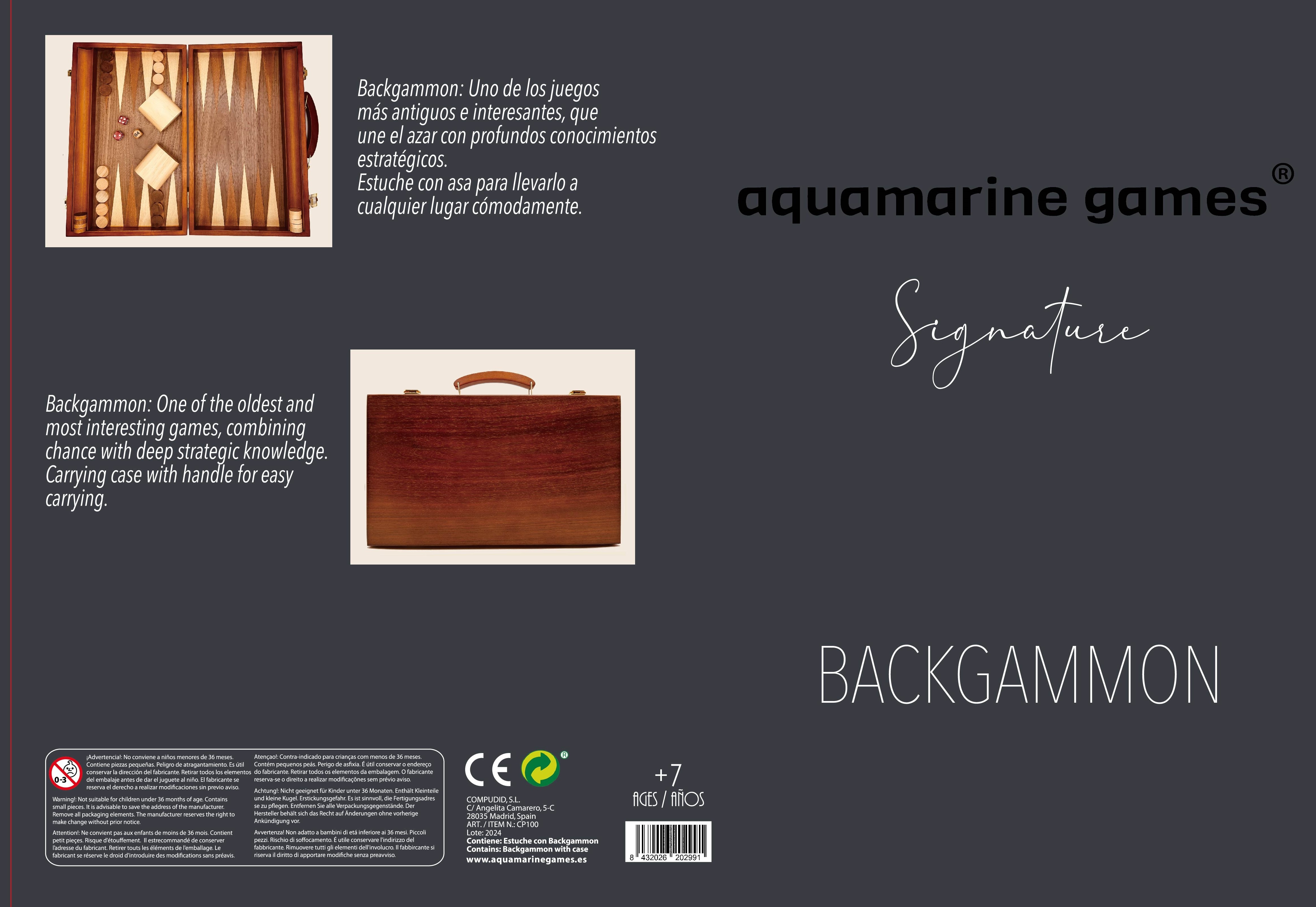Backgammon Aquamarine Games signature 9